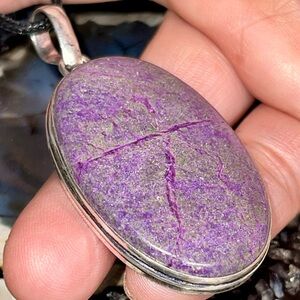 “Peace of Mind Stone” Purpurite Pendant 2 1/2”